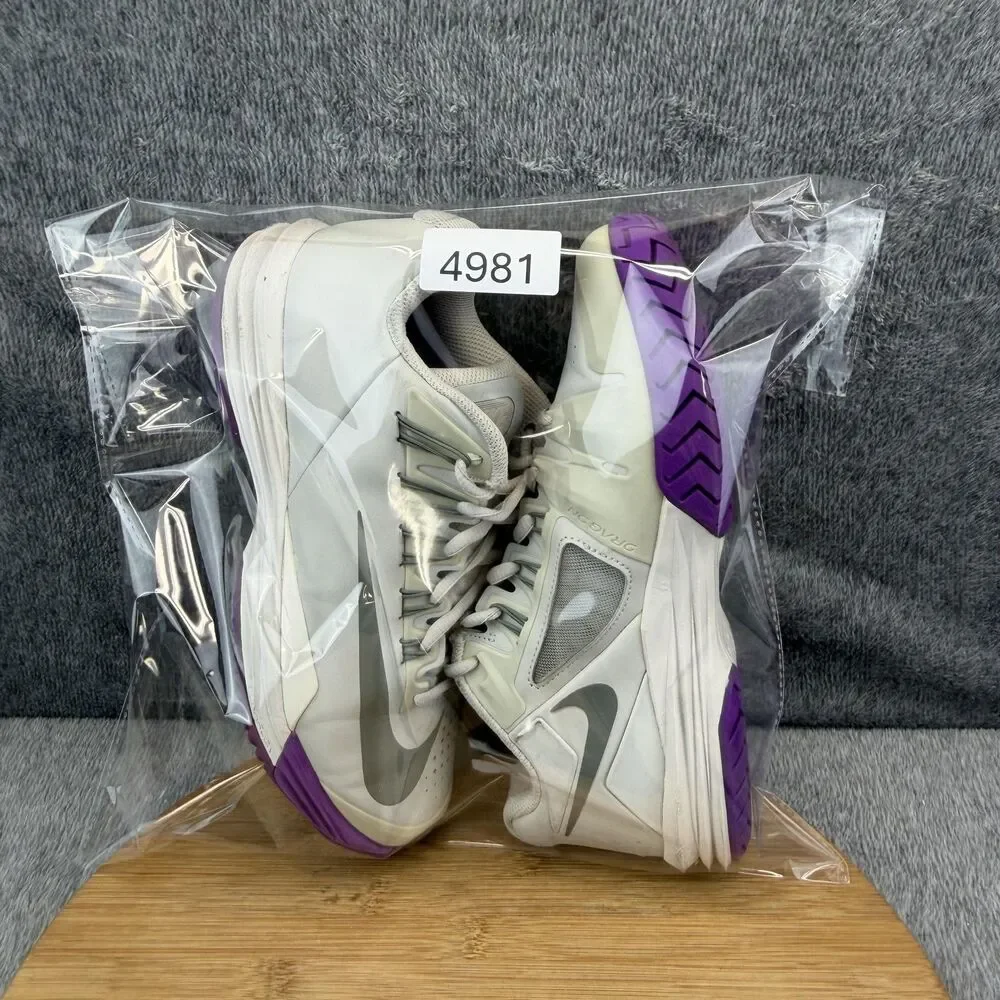 Nike Lunar Ballistec Shoes Womens Size 7.5 White Tennis Sneakers 705291-001